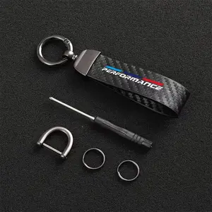 Carbon Fiber Texture Metal Keychain, Creative Key Accessory for Bmw Models, High-Quality Unisex Key Ring, Durable and Stylish Design