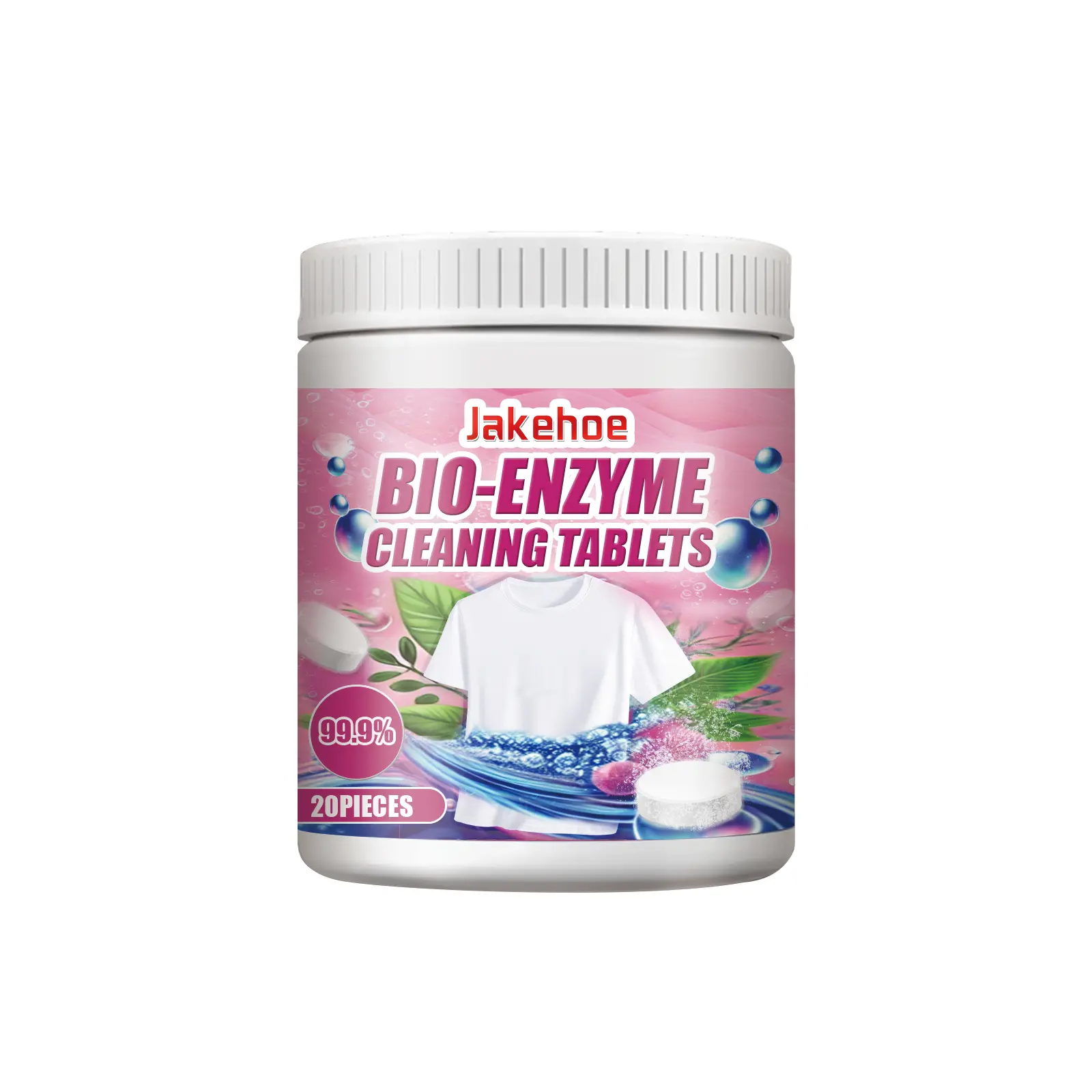 Jakehoe Bio-Enzyme Effervescent Laundry Detergent Tablets, Household Laundry Detergent Washing Tablets for Clothing & Fabric Stain Removal, Clothing Stain Remover