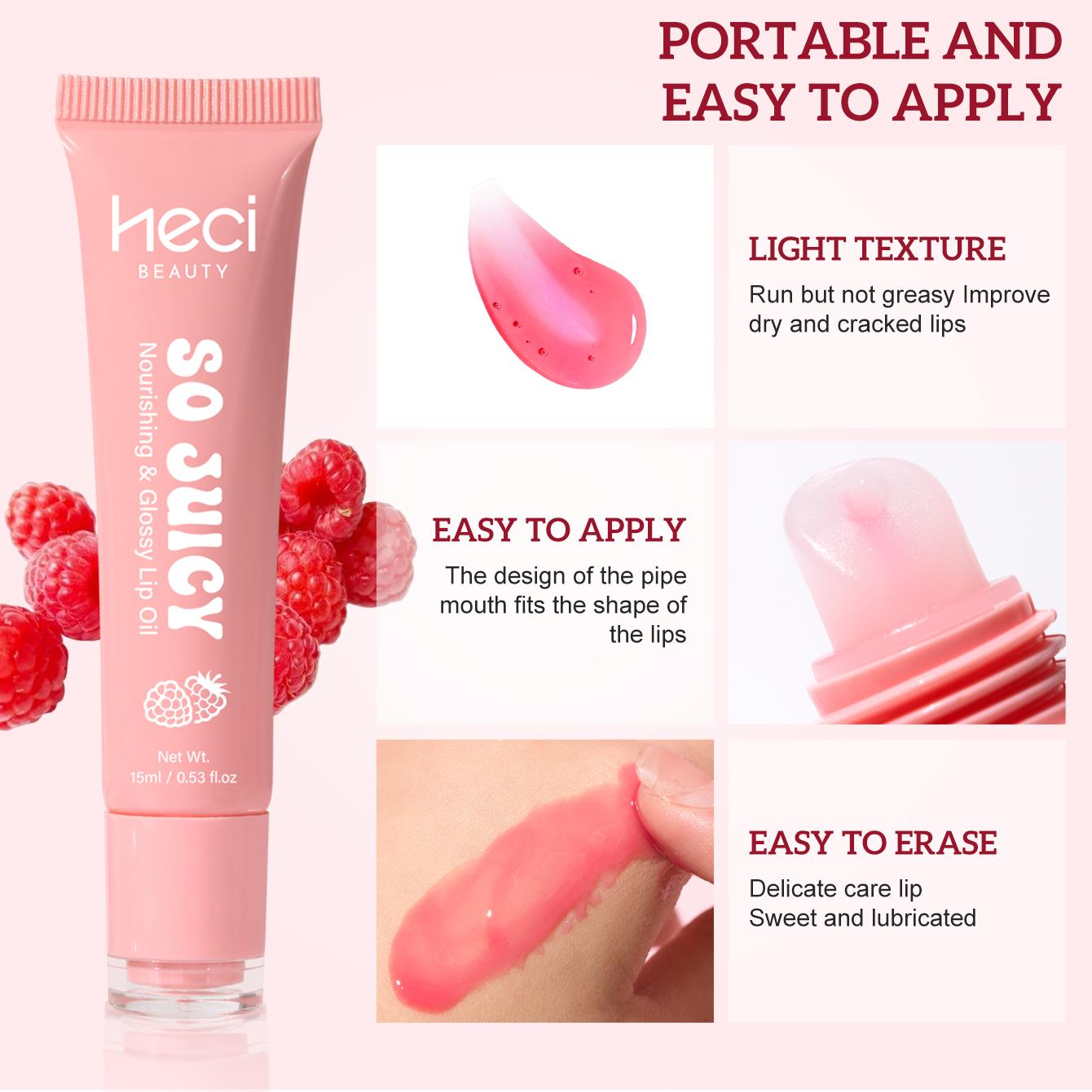 Moisturizing Lip Oil, Lip Treatment, 1 Count No-sticky Gloss Lip Balm, Fruit Flavored Lip Oil For Dry Lip's Moisturizing Hydrating And Nourishing, Christmas Gift