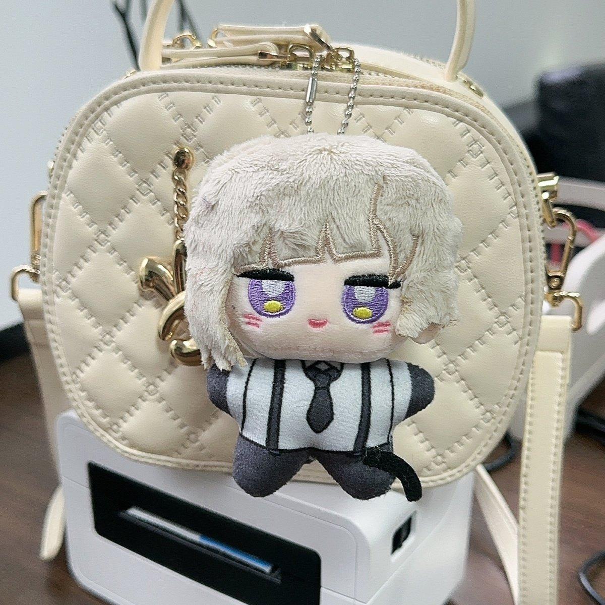 Anime Bungou Stray Dogs Plush Keychain 10CM Dazai Osamu Nakahara Chuuya Soft Stuffed Toys Birthday Gift