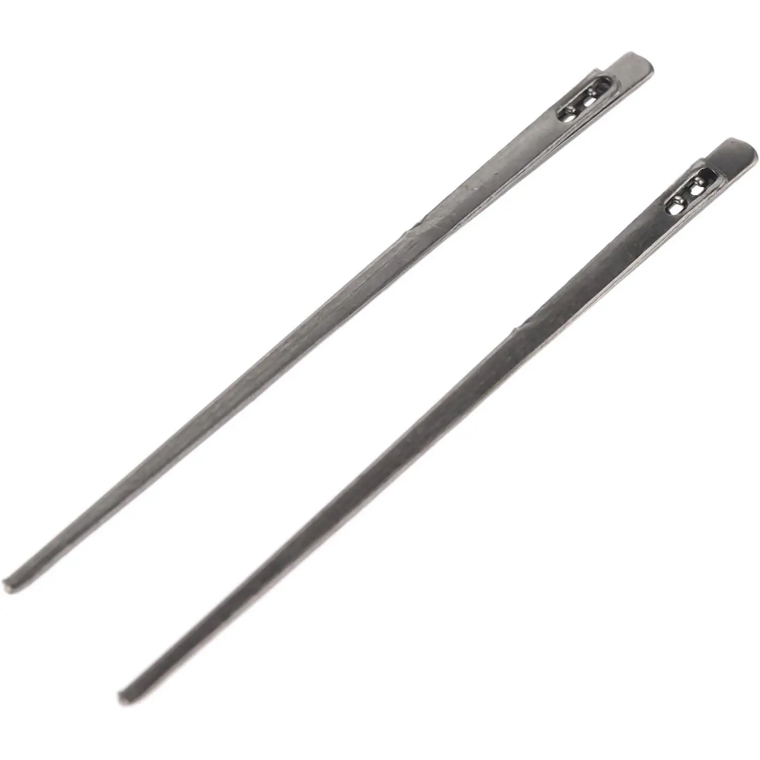 2Pcs Two Prong Steel Sewing Leather Needle, Manual Lacing Threading DIY Handmade LeatherCraft Leather Working Tools