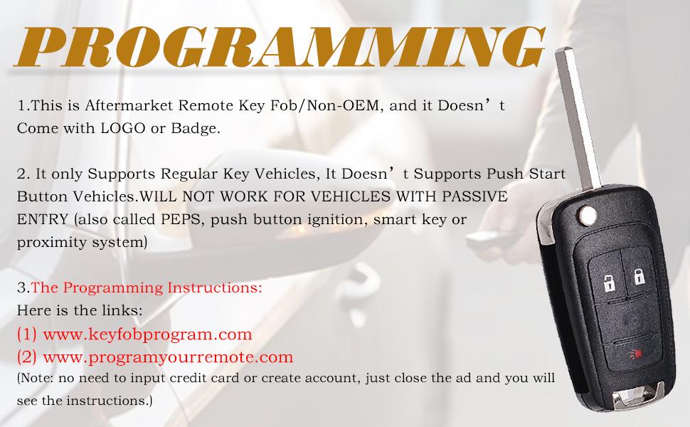 Keyless Entry Remote Control Key Fob Replacement Fits for GMC Terrain 2010-2020 2021 Chevy Equinox 2010-2019 Sonic 2012-2017 Spark 2016-2017 Trax 2015-2018 Buick Encore 2014-2018 OHT01060512