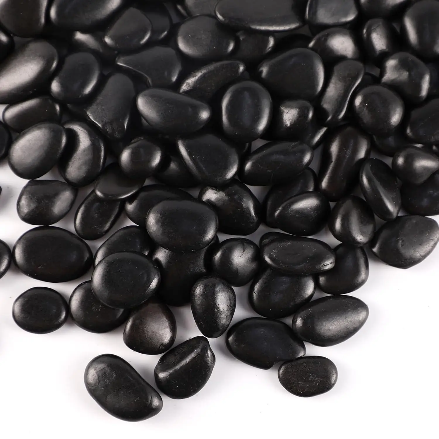 5LB Black River Rocks for Vases 3/8-3/4Inch River Stones Decorative Rocks for Plants Indoor Pebbles for Crafts Decorative Stones Gravels Rocks for Plants Outdoor