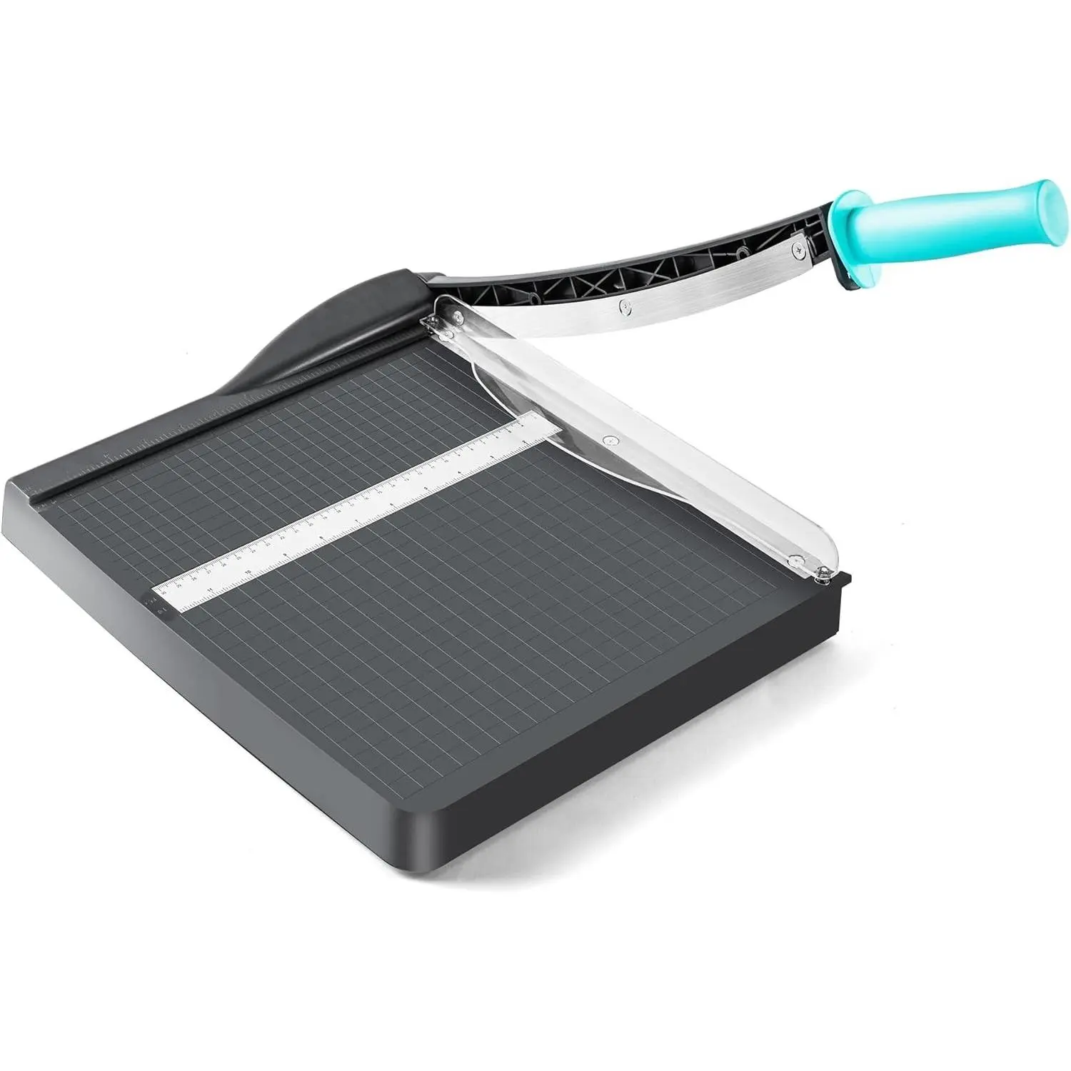 18 Sheet Heavy Duty Paper Cutter, 12" Guillotine Trimmer with Safety Guard and Blade Lock, Large Paper Cutting Board for Cardstock, Photos, Office, Classroom, Studio