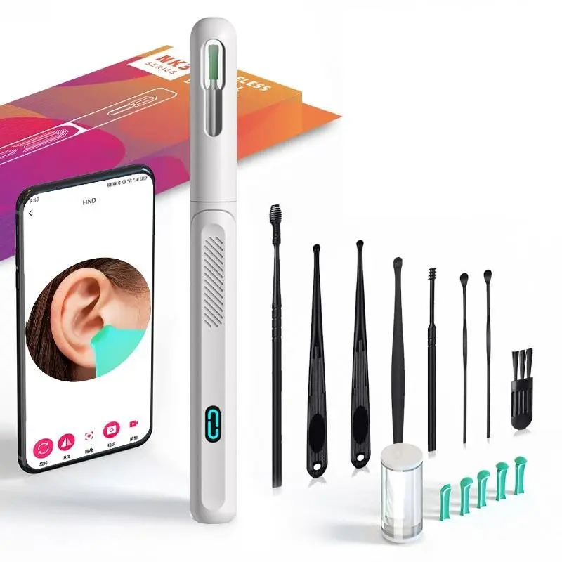 Ear Wax Removal Tool Kit with Light Camera Earpick Flashlight - Ear Cleaner, Earwax Remover Tool for iOS & Android, Earwax Cleaning Kit for Thanksgiving Gifts