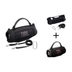 For JBL Charge 6 Waterproof Portable Bluetooth Speaker Silicone Case,Soft Protective Sleeve Cover with Shoulder Strap for JBL Charge 6 Speaker，This product comes with a protective case and a speaker.  Outdoor speaker bluetooth speaker
