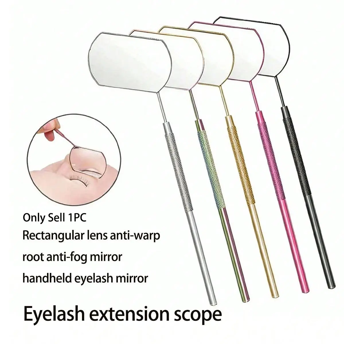Stainless Steel Multi-Functional Eyelash Extension Mirror, Makeup Mirror for Beauty, Eyelash Artist Tool, Cosmetic Accessories With Mirror