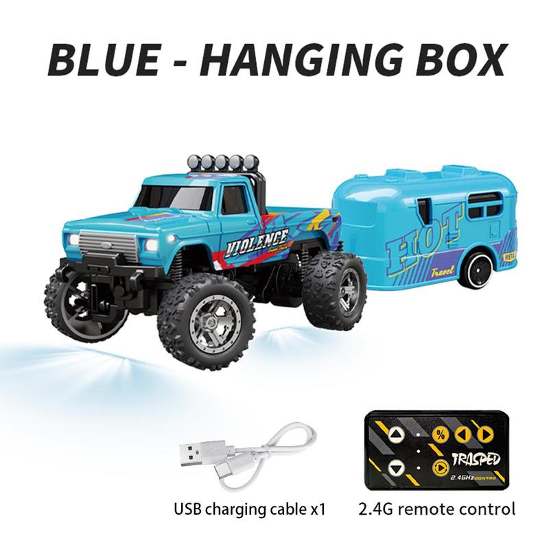 1:64 Alloy Mini RC Off-Road Vehicle, High-Speed 3-Mode Monster Truck with Constant Cruise & Buffer Chassis, 2.4G Hobby-Grade Remote Control Toy Gift for Kids