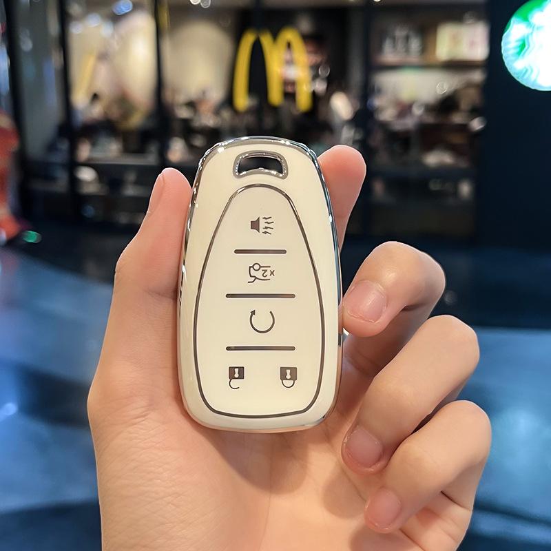 Chevrolet Key Case for Malibu XL Cruze Equinox Trax Traverse Impala Sail Key Cover Protector with Keychain Car Accessories Gift