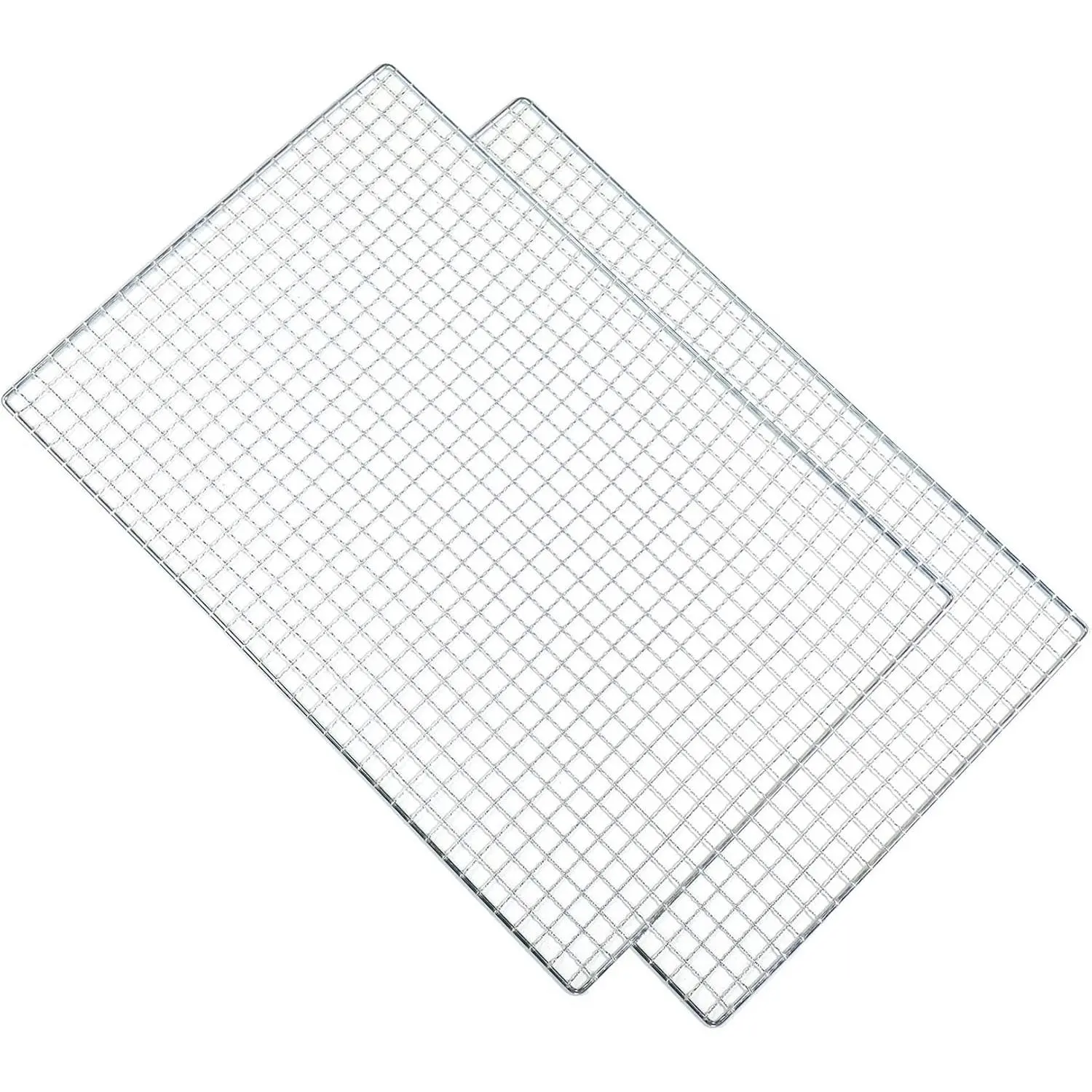 Roasting Racks, 2 Pcs 11.8 Inch x 7.9 Inch Stainless Steel Grill Racks Grid Net for Baking and Cooling of Barbeque in Oven, Party, Dinning and Outdoors (2, 11.8 inch x 7.9 inch)