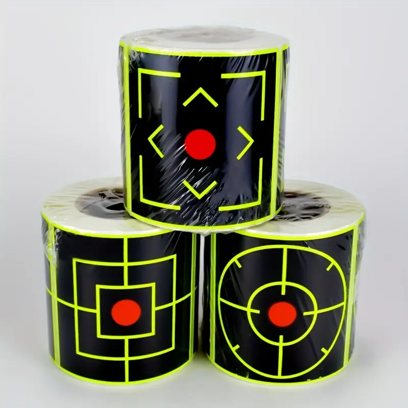 Hunting Fluorescent Splatter Target Stickers - 200pcs 3-in Universal Target Sheets, Gun Accessory for Accuracy Drill, Visibility Enhancement, Indoor Precision Training