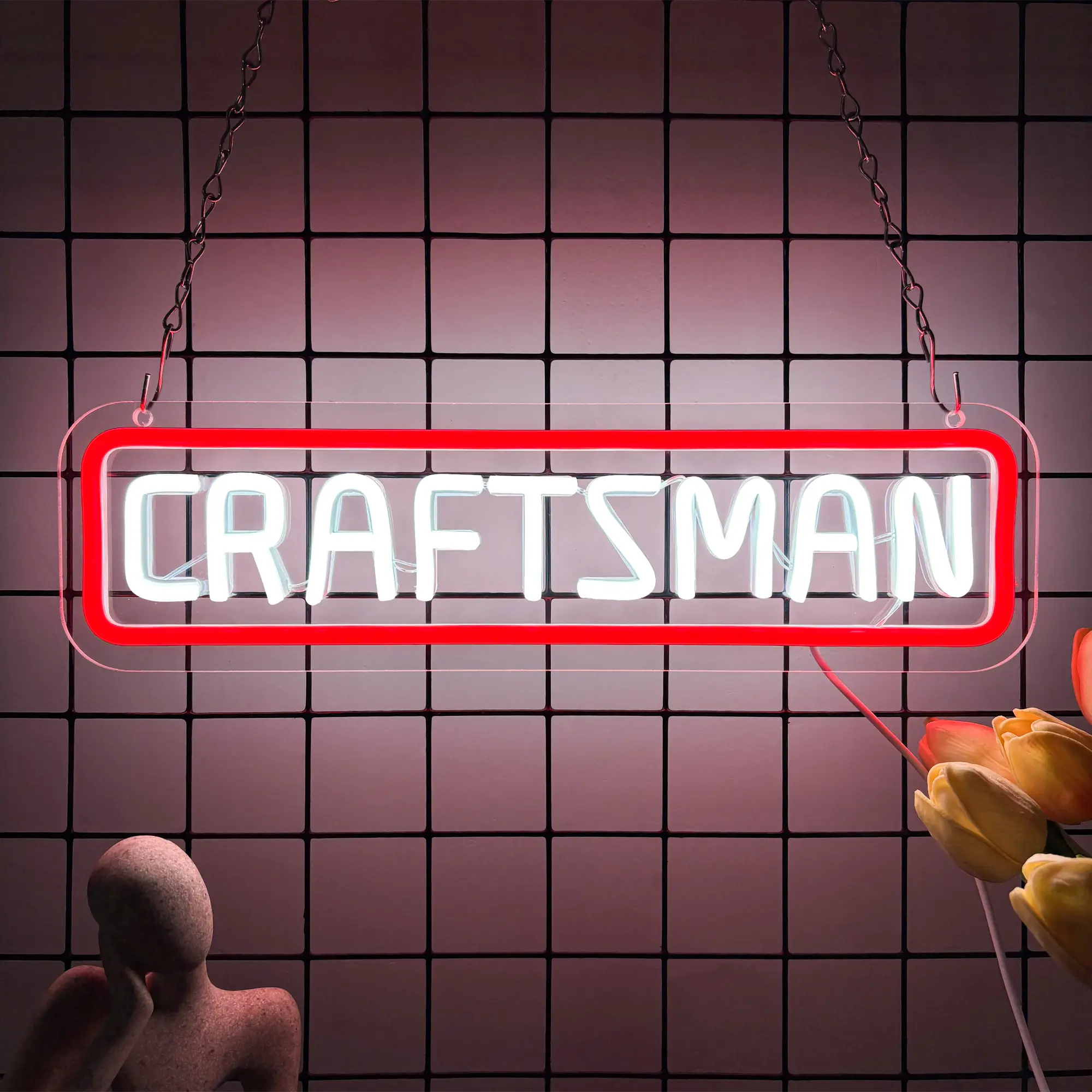 CRAFTSMAN LED Neon Light,USB Powered,Perfect for Home, Bar, Cafe, Kitchen Wall Art, Indoor Wall