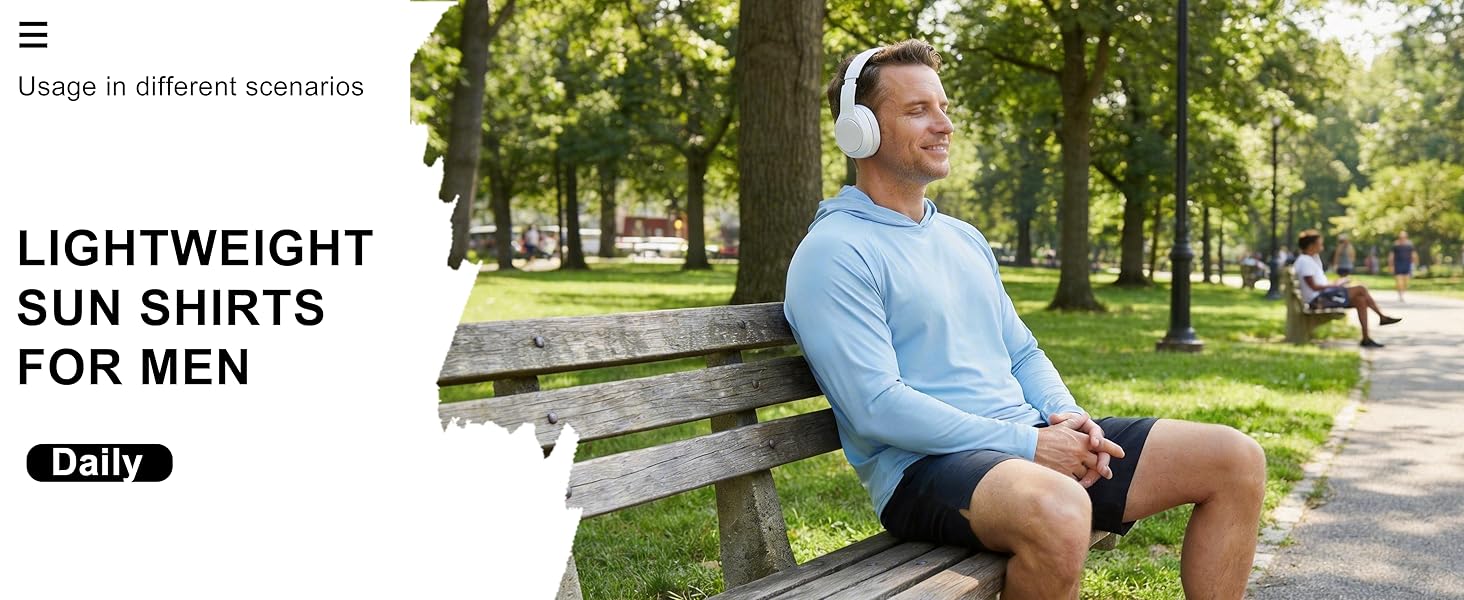 3 Pack Men's Fishing Shirts UPF 50+ Long Sleeve Sun Hoodie UV Protection Lightweight Rash Guard Swim Shirt