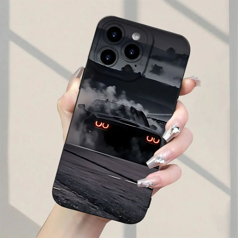 Phone case: Cool sports car pattern, new hot-selling classic creative and fun TPU anti-drop protective phone case, suitable for iPhone 7/8/11/12/13/14/15/16pro/16Plus/16Promax/X/Xs Max/Xr/SE, unisex