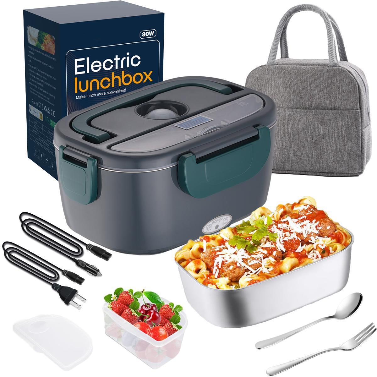 Nifogo Electric Lunch Box, 100W Food Heater 1,8L for Adults Portable Food Heater with Tableware and Lunch Bag, Car & Home Portable Electronic Food Heater for Home Office Travel Nifogo Electric Lunch Box, 100W Food Heater 1,8L for Adults Portable Food Heater with Tableware and Lunch Bag, Car & Home Portable Electronic Food Heater for Home Office Travel