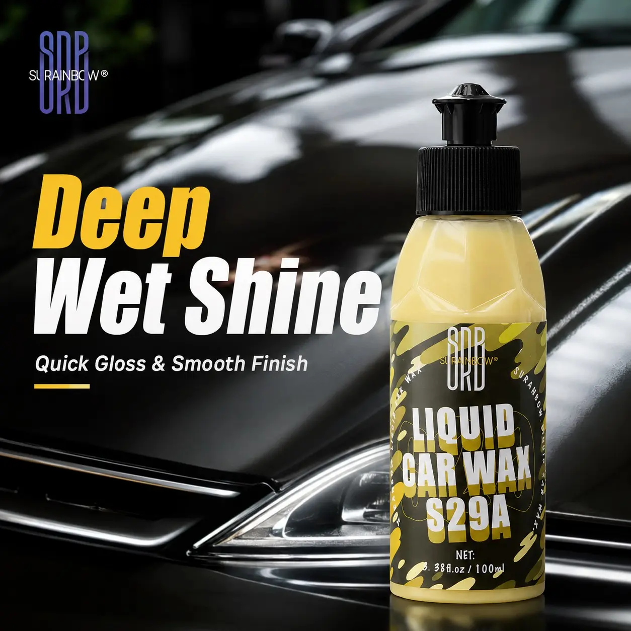 Car Liquid Wax Set, Professional Car Polish for Glossy Finish, Quick Application, Easy to Wipe, Suitable for Cars Suvs Racing Vehicles