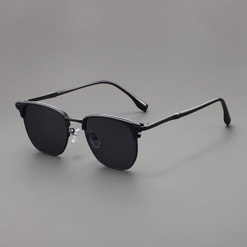 4 PCS Vintage Half Frame Browline Sunglasses for Men, Retro Inspired Style Outdoor UV Protection Shades