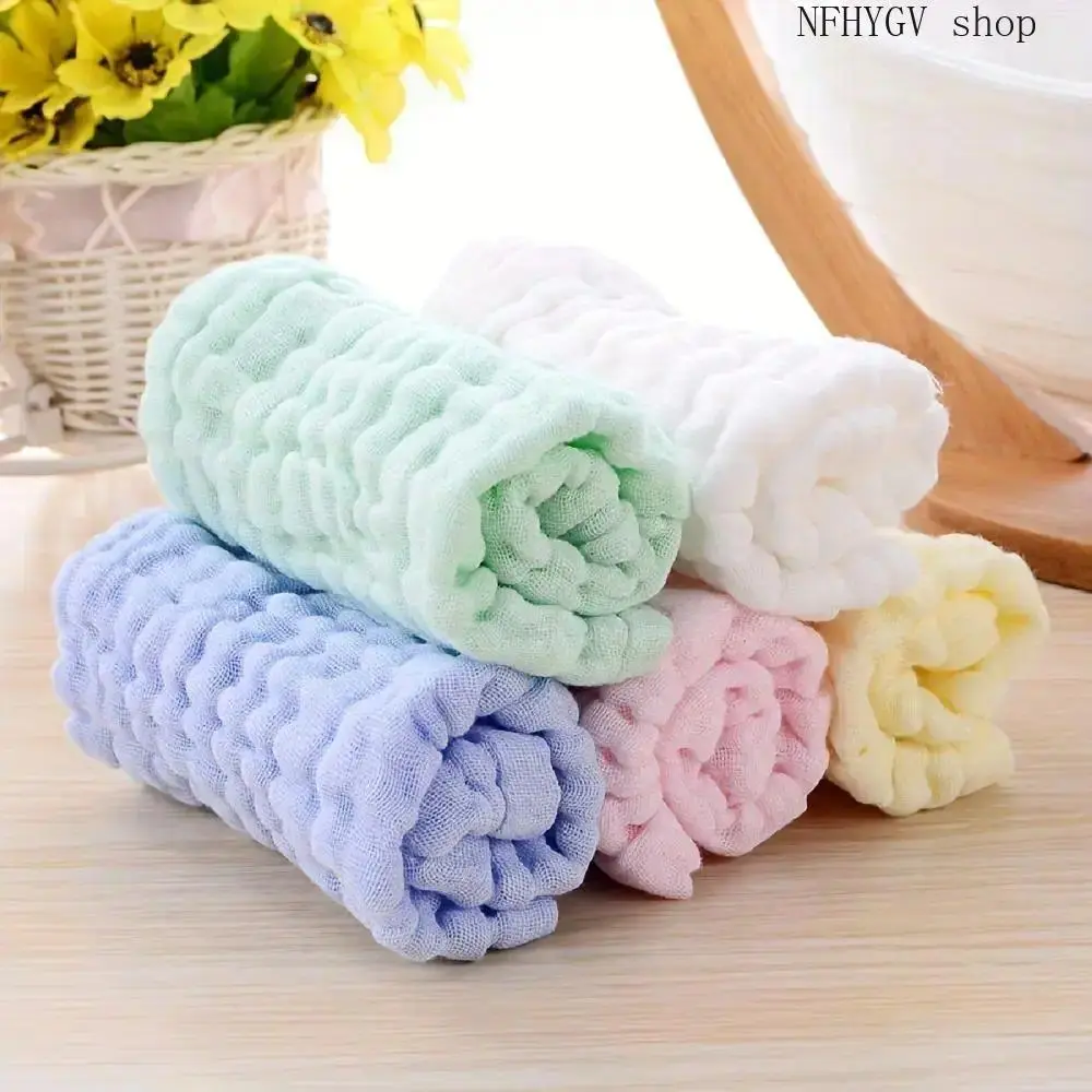 5-Pack Reusable Soft Poplin Fabric Head Scarf & Facial Cloth Combo, Water Absorbent Washable Towels In Assorted Colors For Adult Daily Facial Care And Household Cleansing