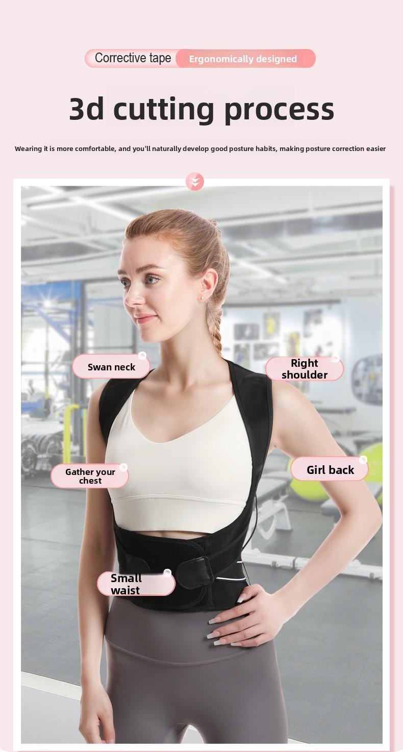 TikTok-style back correction belt for hunchback correction, posture corrector for adults, men and women, for beautiful back and open shoulders