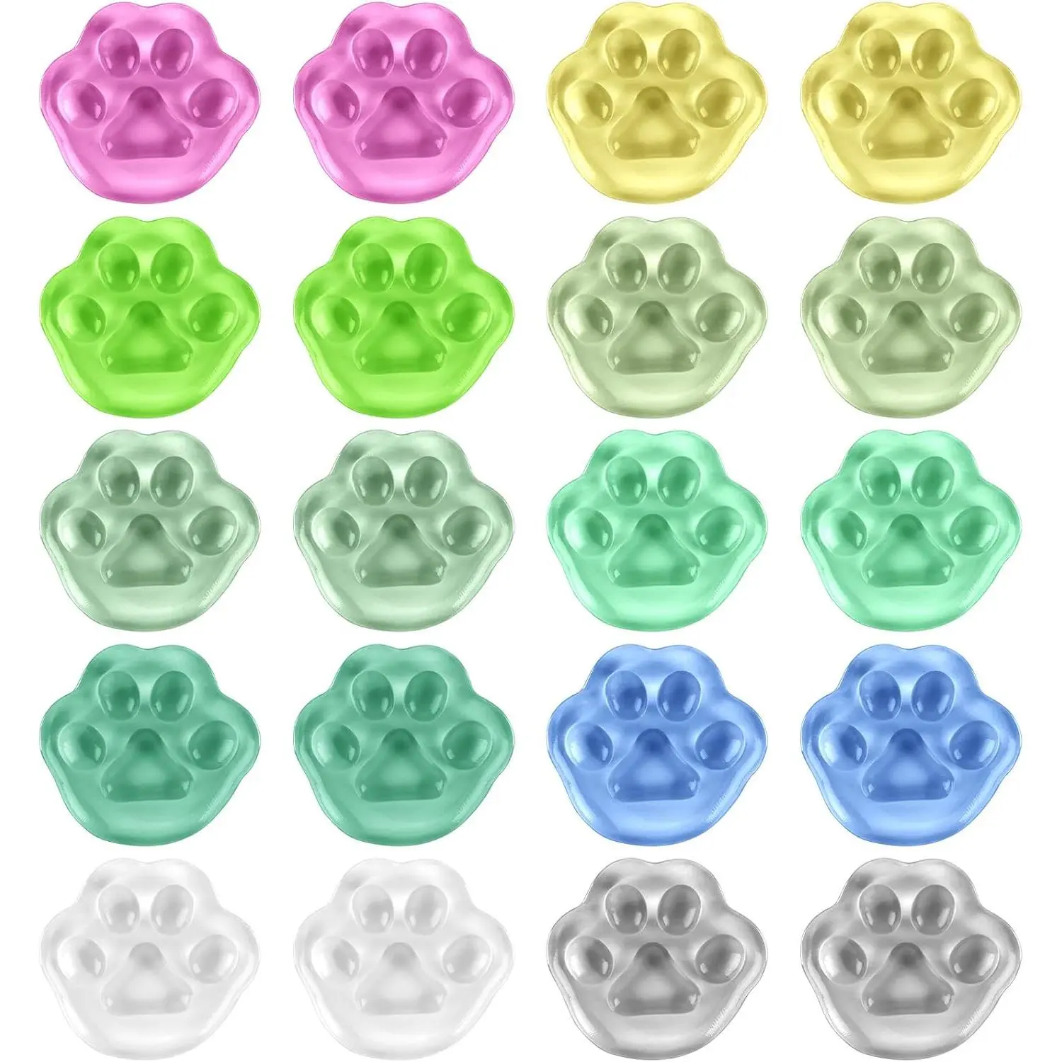 20 Pcs Mini Squishies Squishy Toys Cat Paw Squeeze Toys Stress Balls Fidget Sensory Toys for Kids Toddlers Adults Cute Kawaii Stress Relief Party Favor Goodie Bag Stuffers Pinata Fillersfidget toys