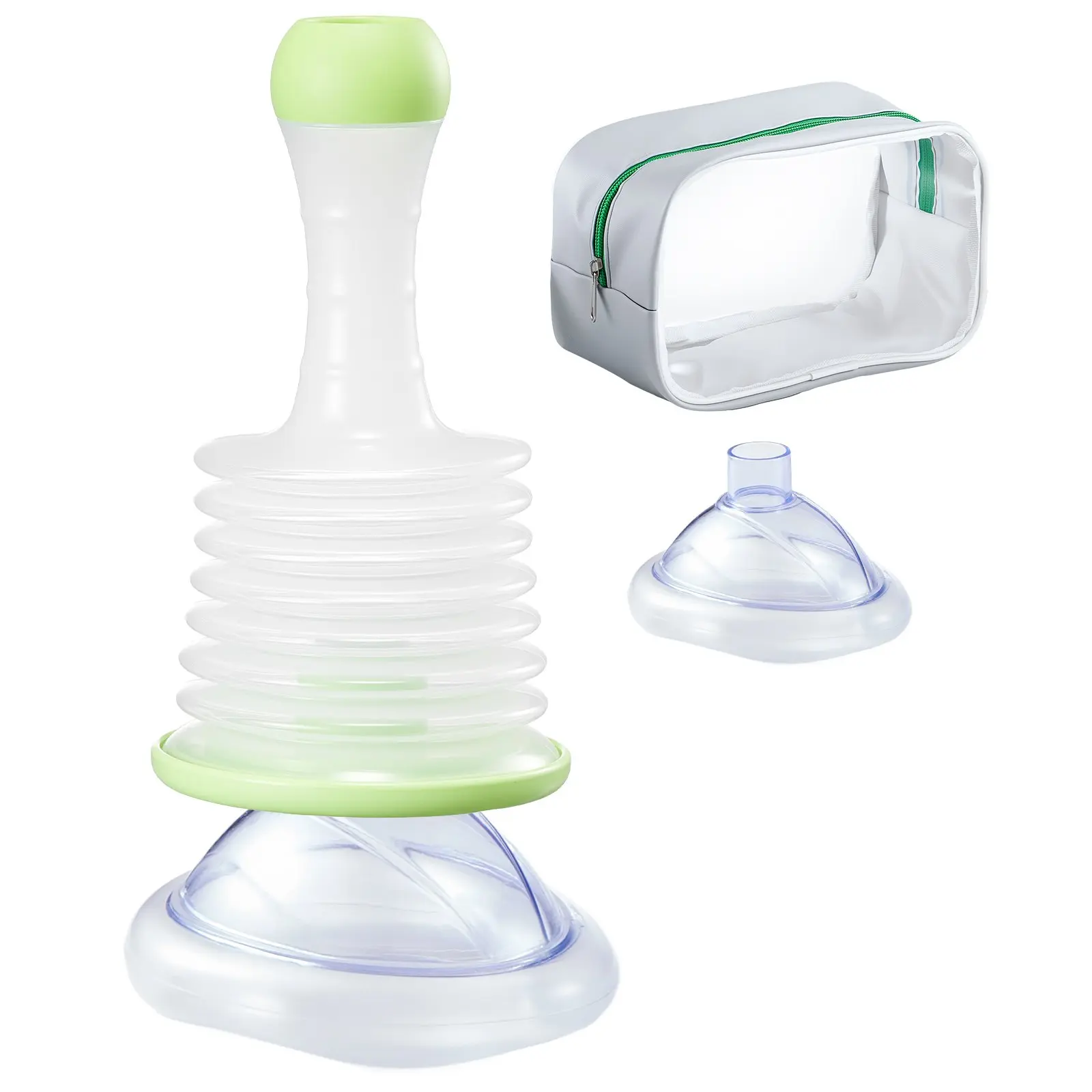 VEVOR Choking Rescue Device, Portable Airway Clear Anti Choking Suction Device with Multi-Size Masks & Storage Bag, Must Have Emergency First Aid Kit for Removing Blocked Objects for Everyday Home, School, and Travel Safety
