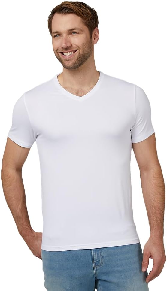 Men's Cool Classic Vneck T-Shirt |       Anti-Odor |       4-Way Stretch |       Moisture Wicking