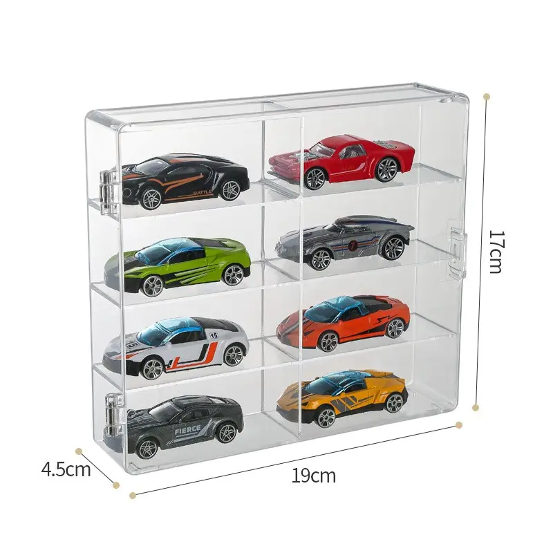 Car Display Case, 1 Count Clear Display Box with Clear Snap-on Dust Cover, Car Storage Organizer, Home Organizer for Living Room Bedroom