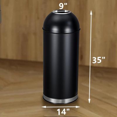 GARVEE Commercial Grade 17 Gallon Brushed Stainless Steel Open Top Trash Can for Home, Office, Restaurant, Kitchen, and Restroom Use - Durable Waste Bin Design for Efficient Waste Management