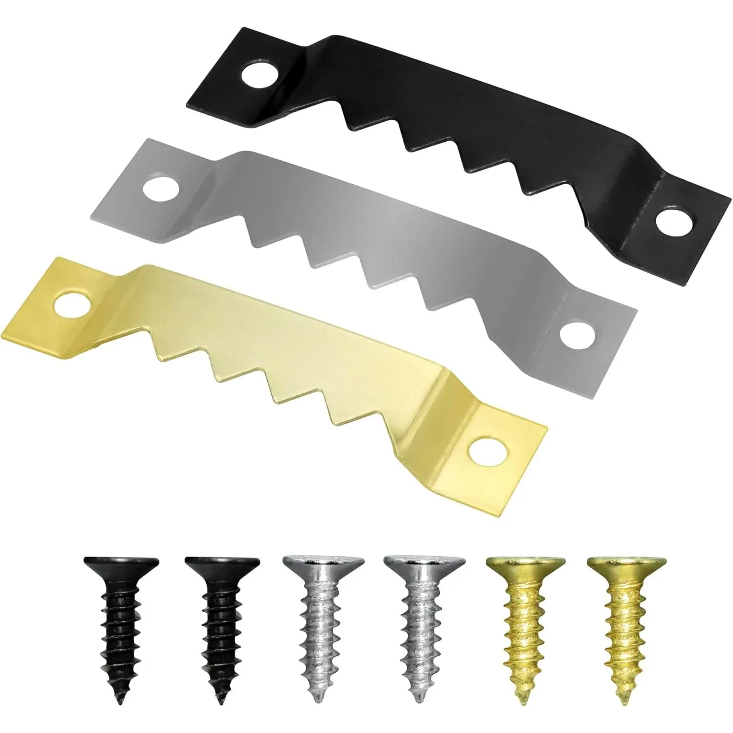 Large Sawtooth Picture Frame Hangers with Screws - 30 Pack, Supports 50 Ibs, Picture  Hooks for  Photo Frames Canvas Artwork Paintings