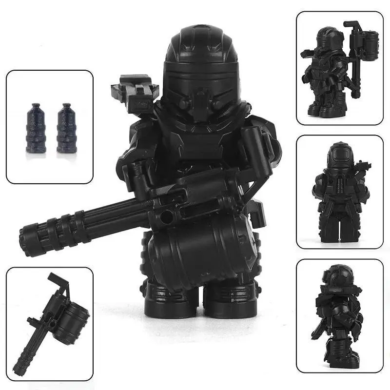 1 Pcs 2026 Hot Plastic Halloween MOC Building Blocks Set - Flame Solder Protection Suit, Zombies, Ghost Movies, Vampire, Skeleton Bricks, Unisex All Seasons Gift for Children