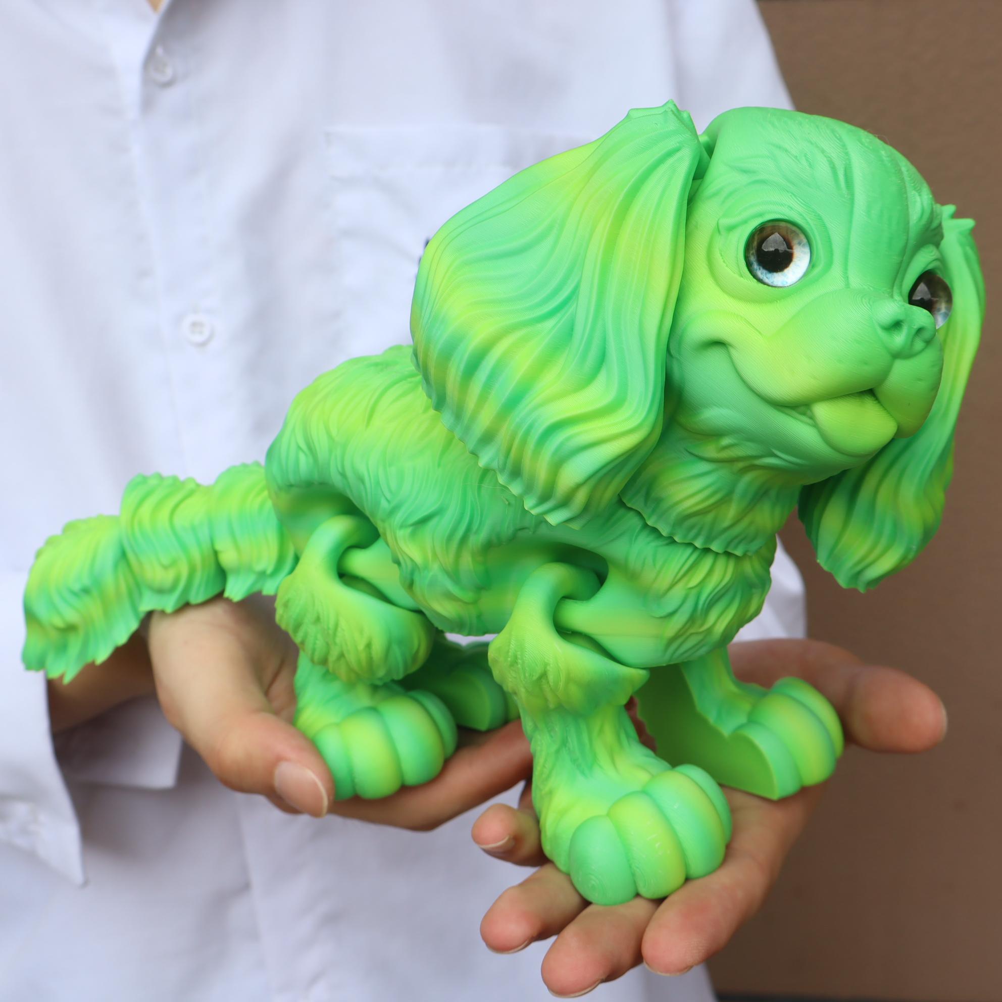 3D Printed Poodle Dog Figurine, Large & Small Sizes Available Decorative Fidget Figurine, Durable Plastic Material, Perfect Gift for Any Occasion, Articulated Fidget Figurines, Doll Figurines, Collectible Figurines