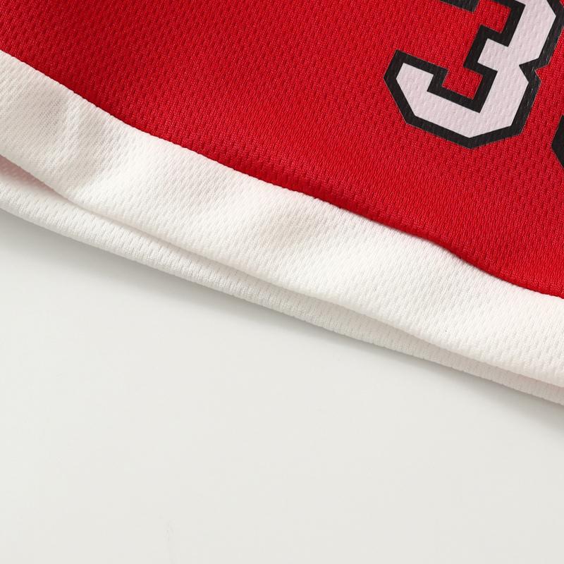 6-piece children's basketball suit, boys' and girls' jerseys, ball pants suit, digital letter printed summer lightweight basketball vest and shorts.