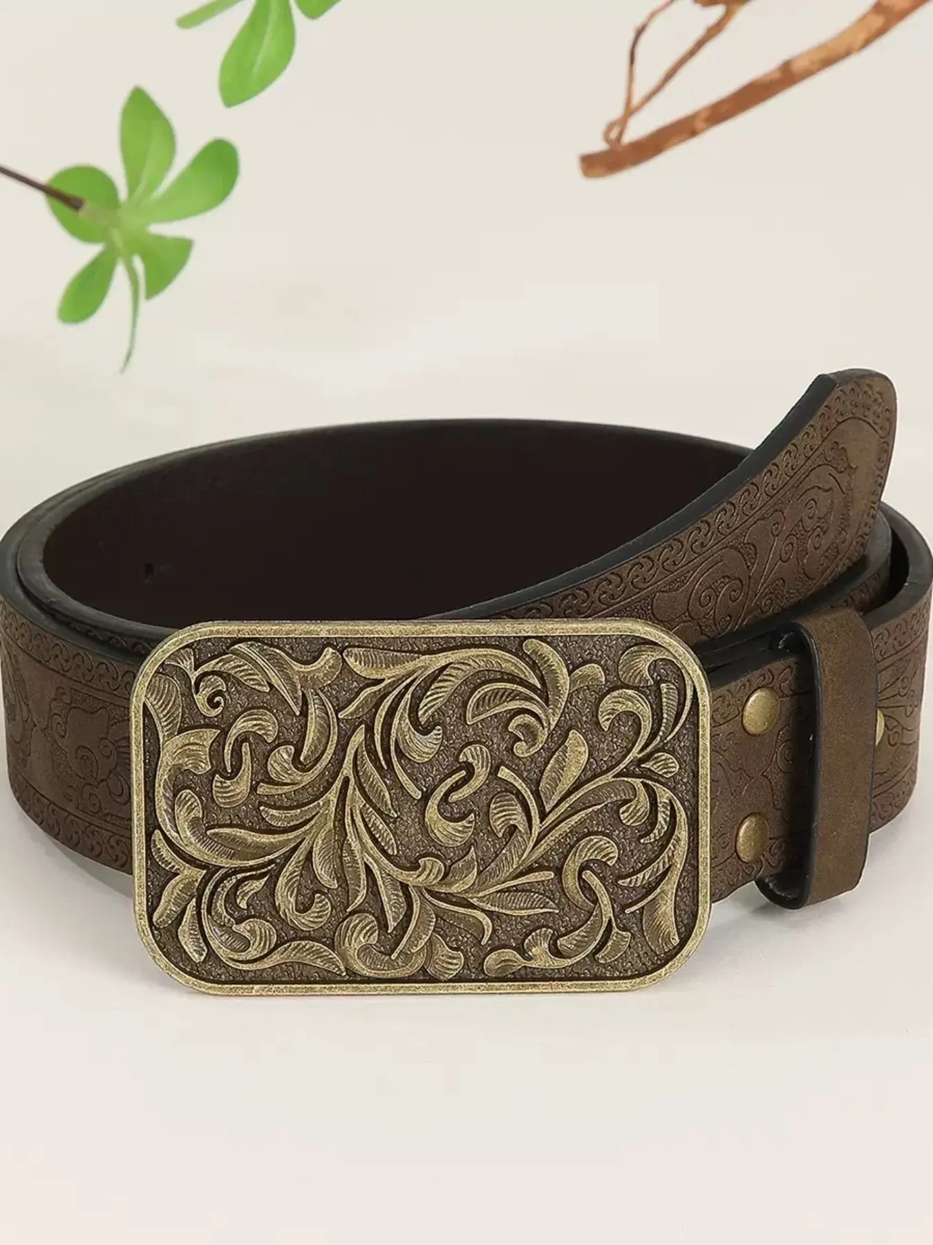 Elegant Floral Waist Belt for Women, Snap Buckle Design, Perfect Travel Accessory, Party, Summer Events, Campus Wear, Fashionable Retro Belt