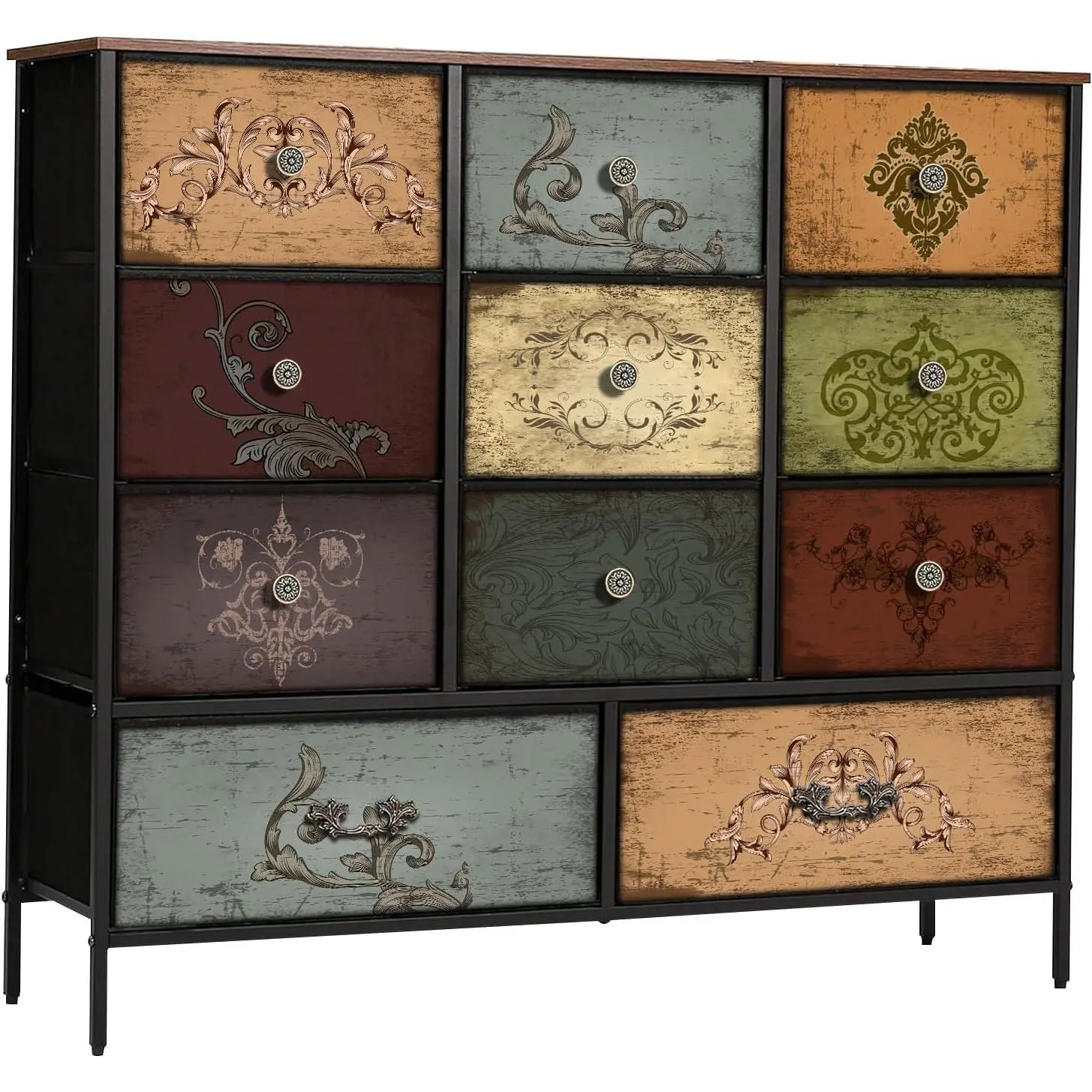Dresser for Bedroom with 11 Deep Fabric Drawers, Tall Chests of Drawers, Cube Storage Organizer for Closet, , 's Bedroom, Dorm