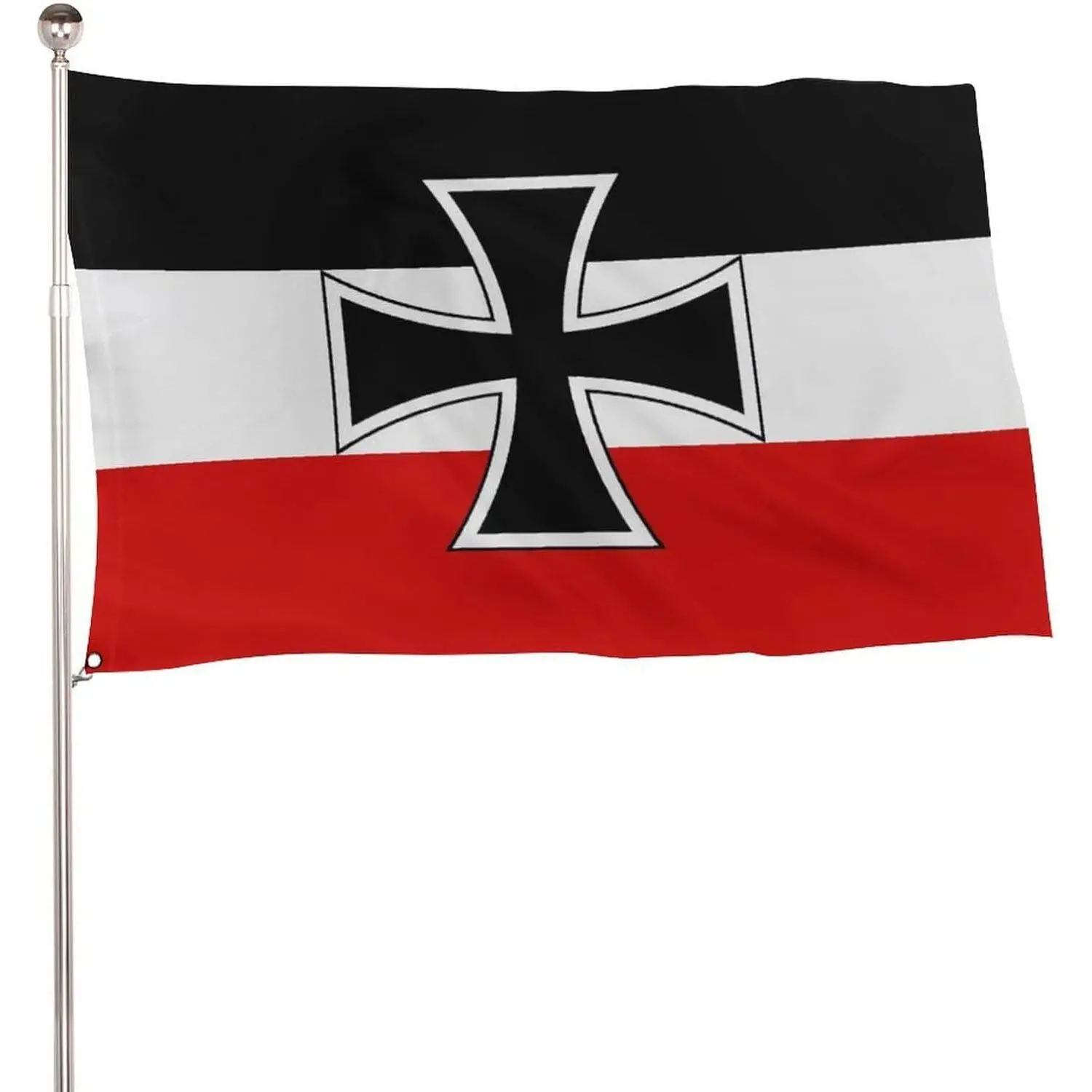 German 1871-1918 World War 1 Lightweight Flag Banner, 115D Polyester, 5x3 Ft, with 2 Metal Eyelets, Banners