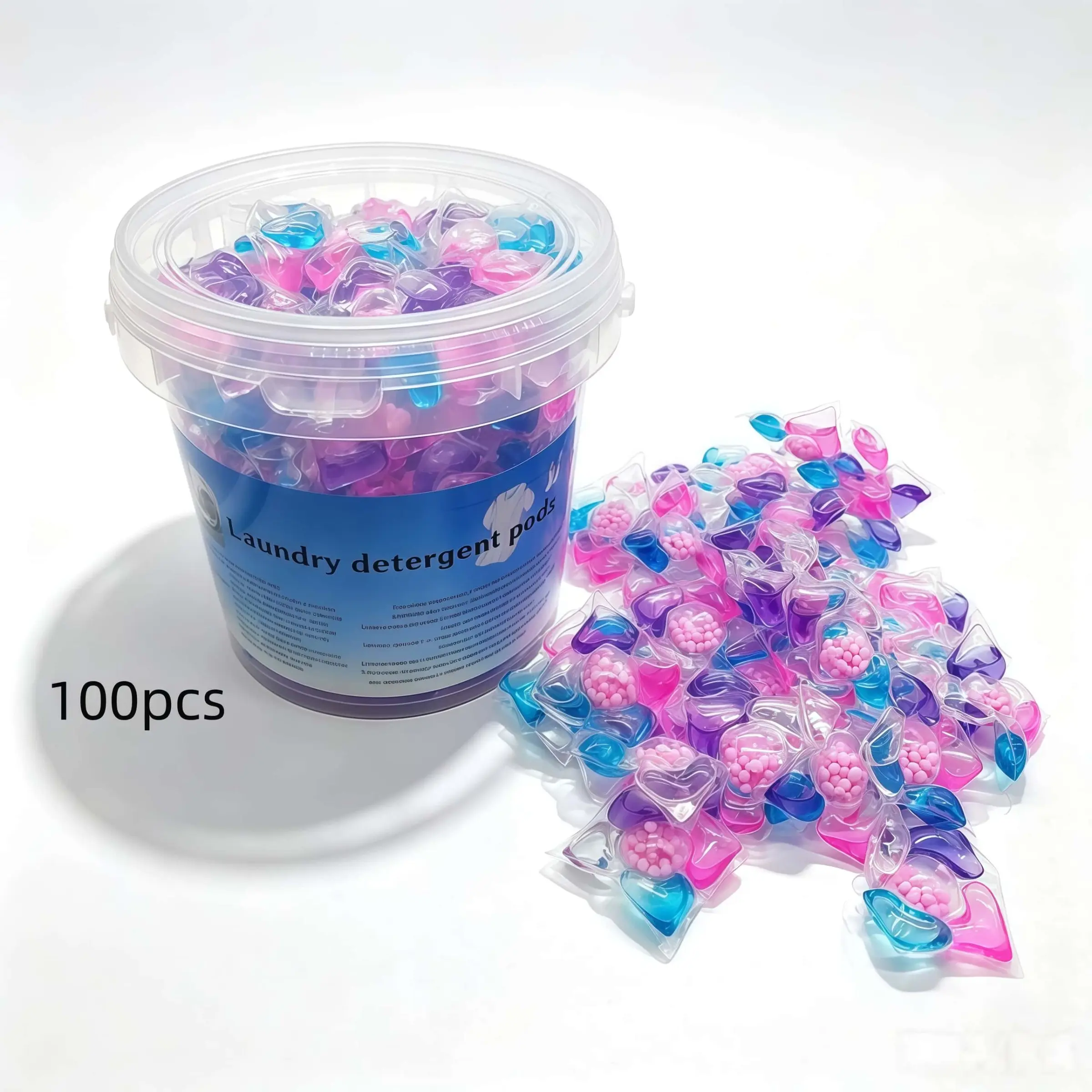 5-In-1 Laundry Detergent Pods, 100 Count Per Bucket, Deep Clean, Long-Lasting Freshness, Odor Elimination, Easy to Use, Family Size