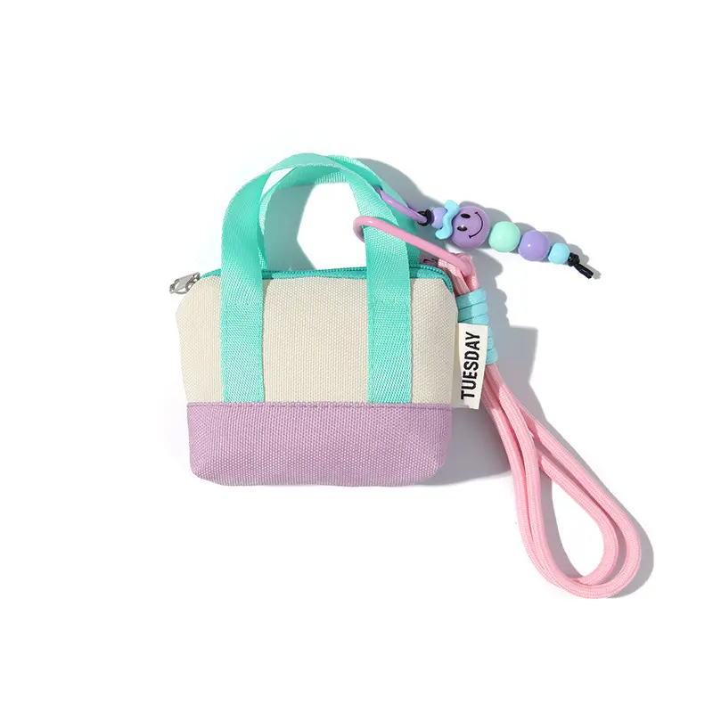 Cute Pink Mini Earphone & Cable Storage Bag, Small Coin Purse Organizer for Keys, Earplugs & Charging Cords, Adorable Multipurpose Pouch for Everyday Style