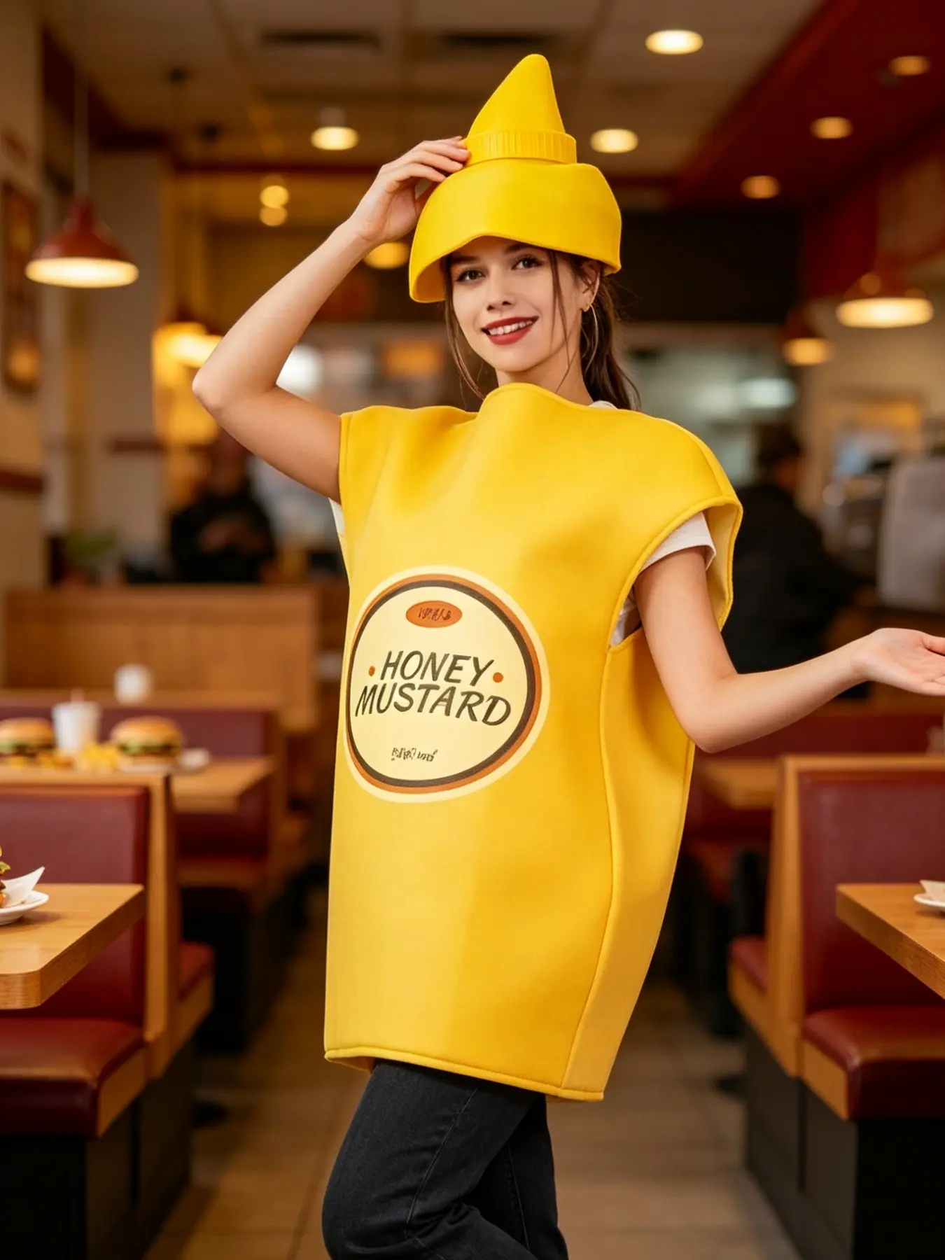 Mustard & Ketchup Cosplay Costume Halloween Carnival Masquerade Party Stage Outfit