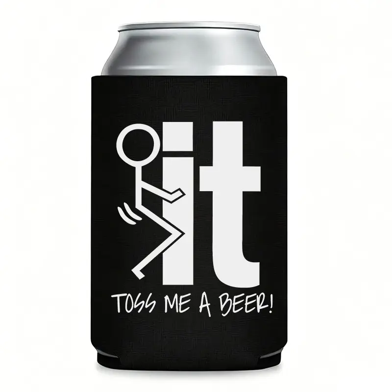 Funny Can Cooler – “Give Me a Bottle of Beer!” Insulated  Can Koozie for 12 oz Cans, Humorous Thermocoolers Koozies for Cans, Hilarious Party Favors & Gag Gifts for Beer Lovers