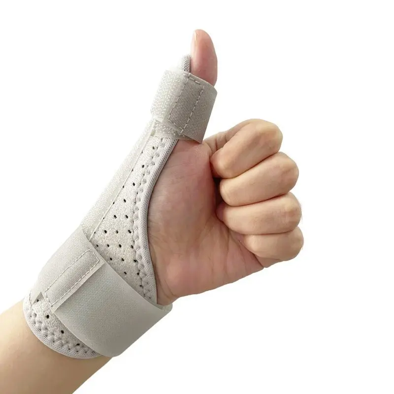 Breathable Perforated Thumb Wrist Brace, Removable Aluminum Splint, Supports Carpal Tunnel, Arthritis, Tendonitis, Unisex Fit, Handsplint