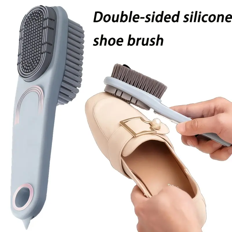 [Shoe Brush Soft Bristles] Multi-Functional Double-Sided Shoe Brush with Soft Bristles, Household Leather Shoe Cleaning Brush, Does Not Damage Shoes, No Bristle Shedding, Deep Clean Athletic Shoe Brush, Soft Bristle Shoe Brush, Stain Removal Shoe Cleaning