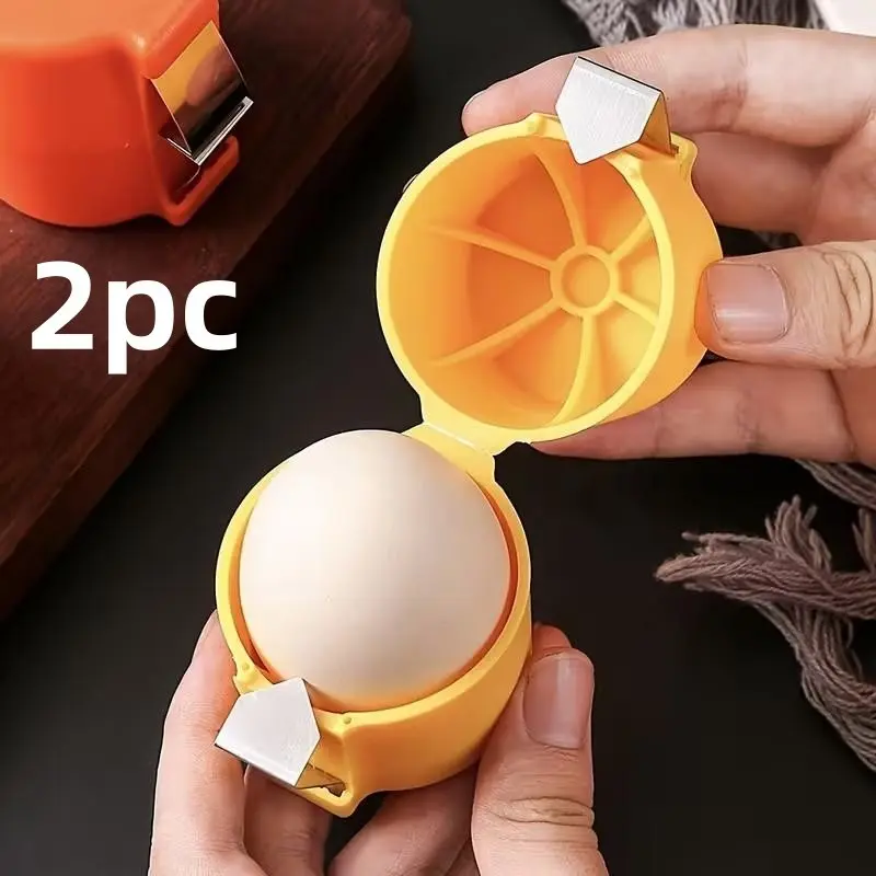 2-Piece Egg Shell Remover, Quick Egg Separator, Handheld Egg Cracker, Ideal for Baking, Cooking, Breakfast, Perfect Gift