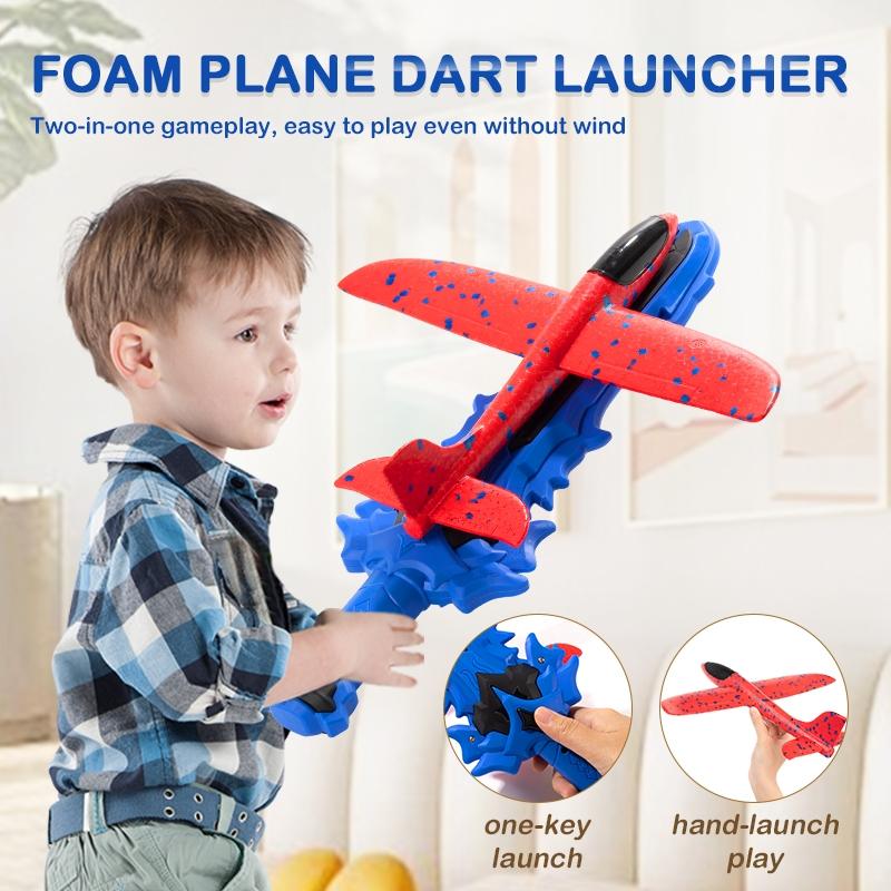 Foam Airplane Flying Toy, 1 Set Sword Design Launcher & Random Foam Airplane Flying Toy, 1 Set Sword Design Launcher & Random