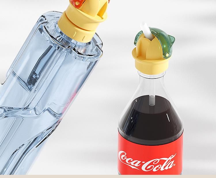 1 Pack Kids Water Bottle Spout Conversion Cap with Straw |     Universal Fit for Juice & Water Bottles |     Spill-Pro |   Spill-Proof Flip Top Cover for Toddlers & Children