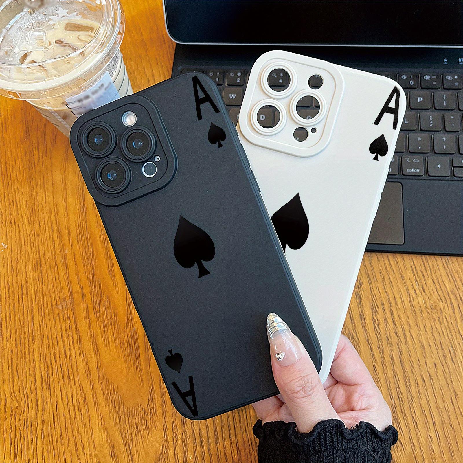 New Halloween Angel Eye High-End Phone Case with Black Spade King Pattern Cartoon Animation UV Print 360-Degree Full Protection Suitable for iPhone 11 12 13 14 15 16 Pro Max XR XXS 7 8 Plus 1717Air17Pro111ProMax