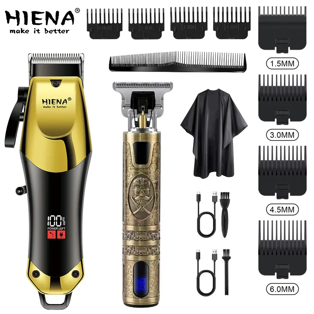 Barber-Grade Cordless Hair Clipper & Trimmer Set｜Barber Hair Clippers LED Display & Fast Charge, Portable for Home Use. An Efficient Gift Kit for Him