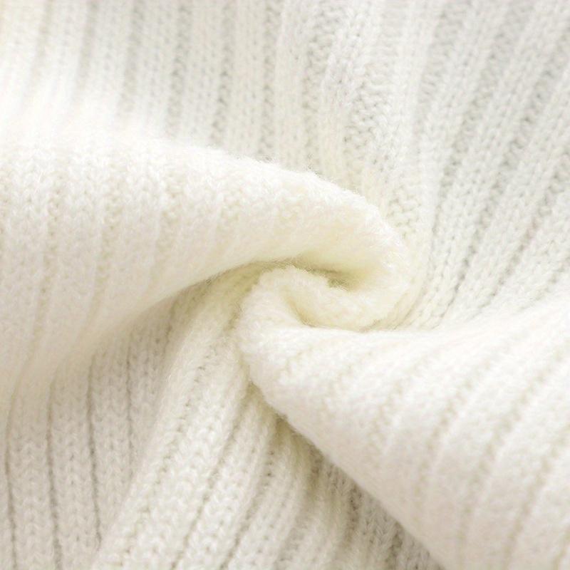 1pc Kids Cartoon Bear Turtleneck Sweater - 100% Acrylic Knit Fabric, Casual High Neck, Skinny Fit, Long Sleeve, Regular Length - Boys and Girls Fall/Winter Pullover Sweater