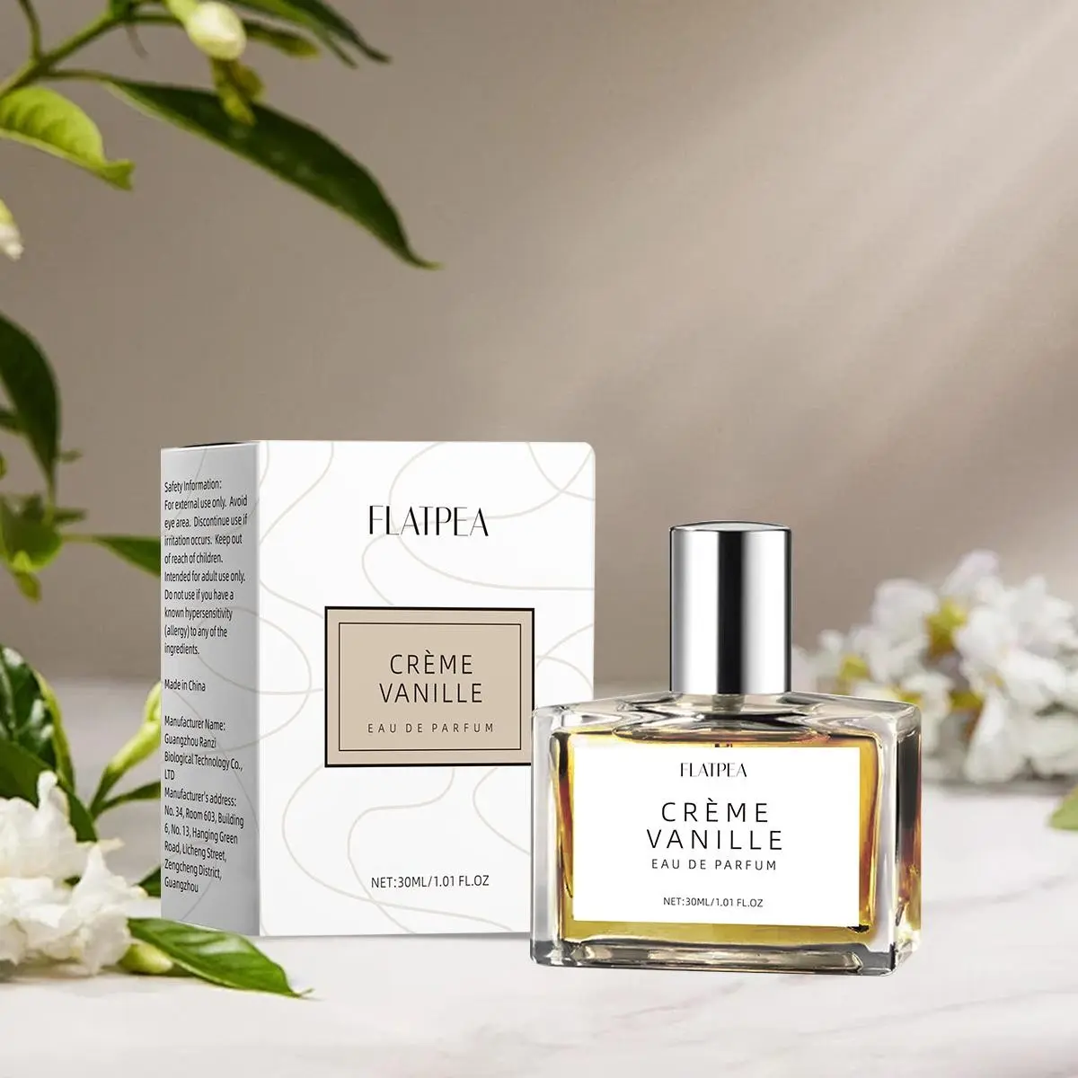 Women's Vanilla Cream Scented Perfume, 30ML Spray, Alcohol-Free, Large Capacity, Daily Use, Ideal for Dates, Birthday Gifts