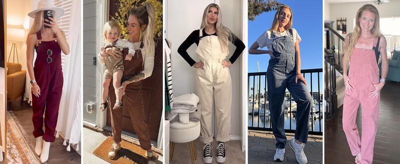 Women's Corduroy Overalls With Adjustable Straps, Baggy Bib Jumpsuit, Casual With Pockets