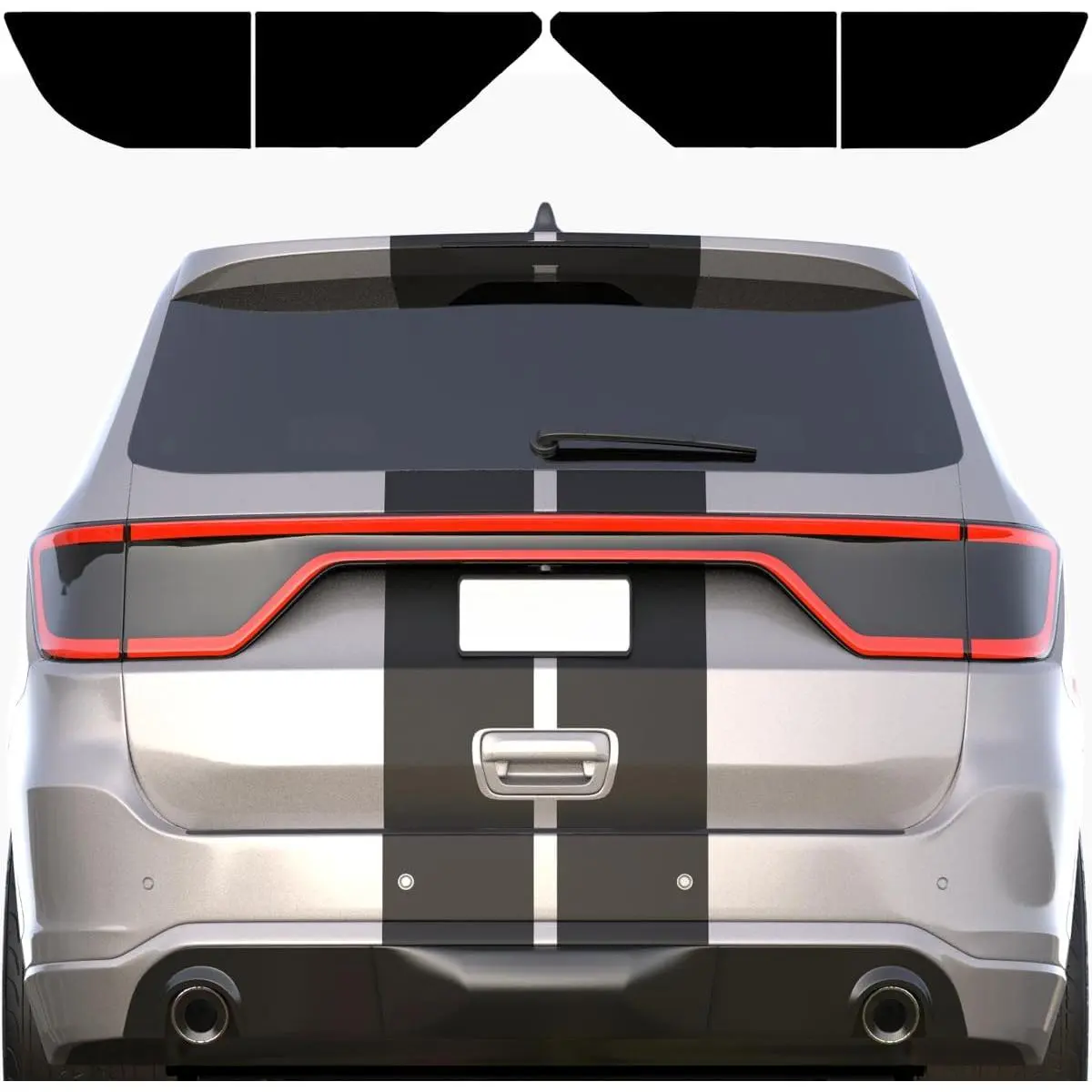 Fits 2014-2024 Dodge Durango Tail Light Tint Kit.Dark black smoke vinyl taillight overlay accessories.